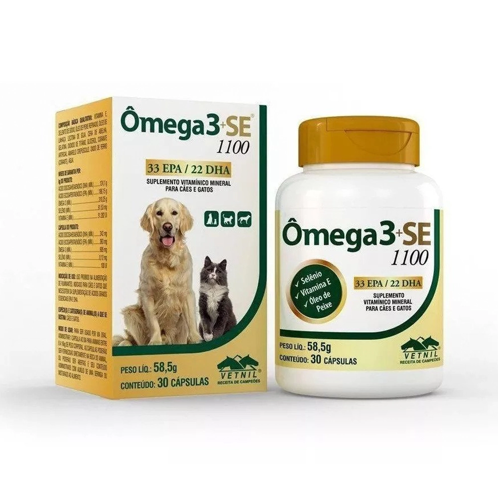 Suplemento Ômega3+SE 1100 Vetnil