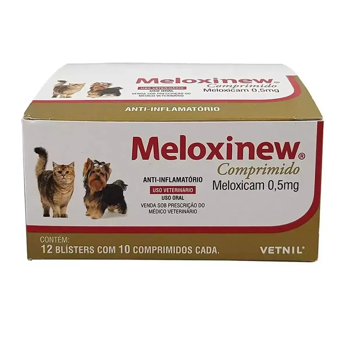 Meloxinew 0,5mg 120 Comprimidos Vetnil Cães e Gatos