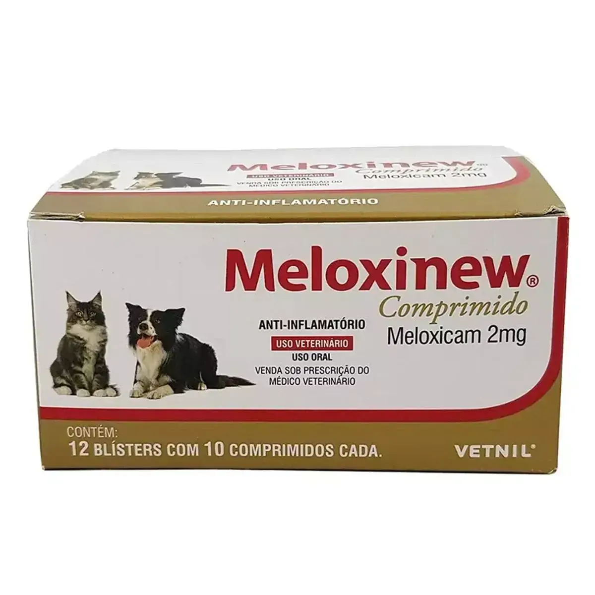 Meloxinew 2mg 120 Comprimidos Vetnil Cães e Gatos