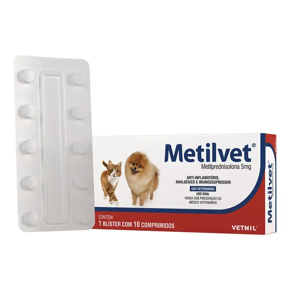 Metilvet 5mg 10 Comp