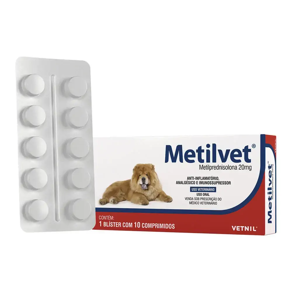 Metilvet 20mg 10 Comp
