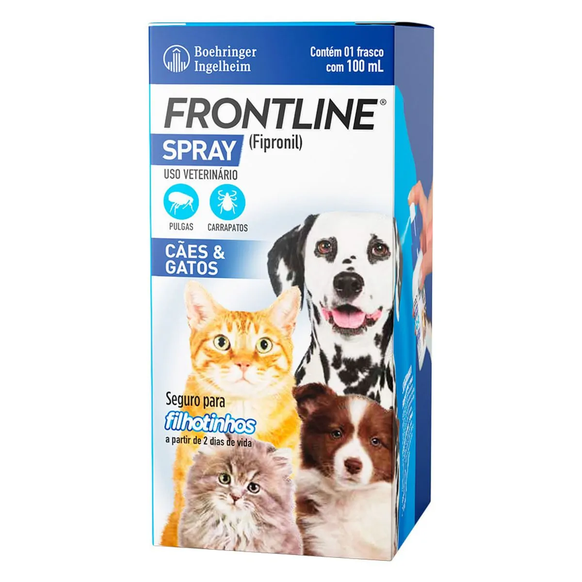 Antipulgas e Carrapatos Frontline Spray para Cães e Gatos - 100ml 100ml