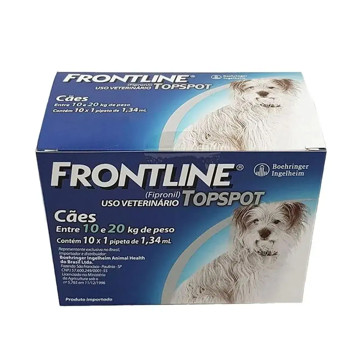 Frontline Top Spot Antipulgas Cães 10 a 20kg cx 10 pipetas