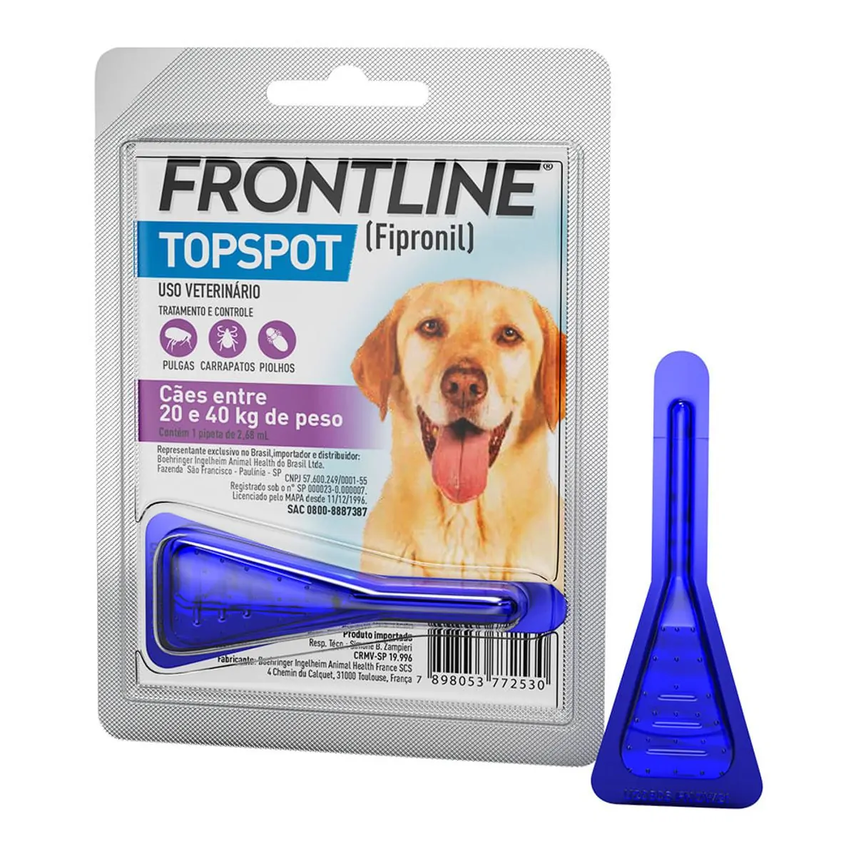 Antipulgas Frontline Top Spot Cães 20 a 40kg