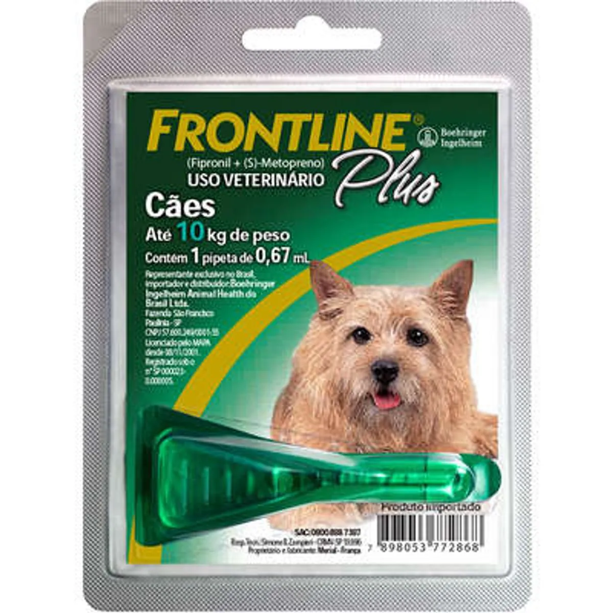 Antipulgas Frontline Plus Cães até 10kg
