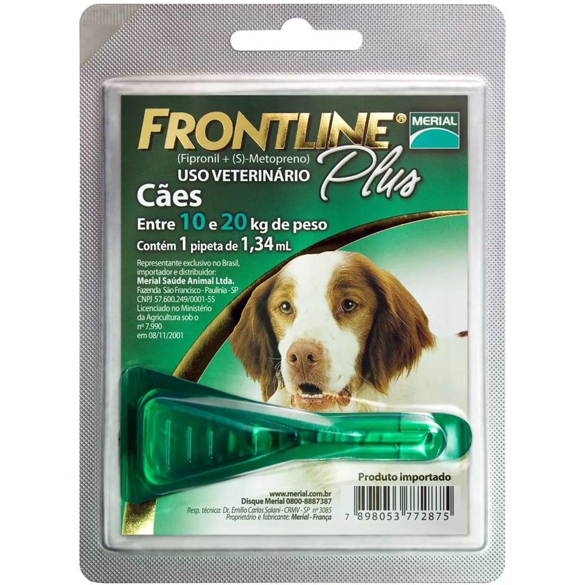 Antipulgas Frontline Plus Cães 10 a 20kg