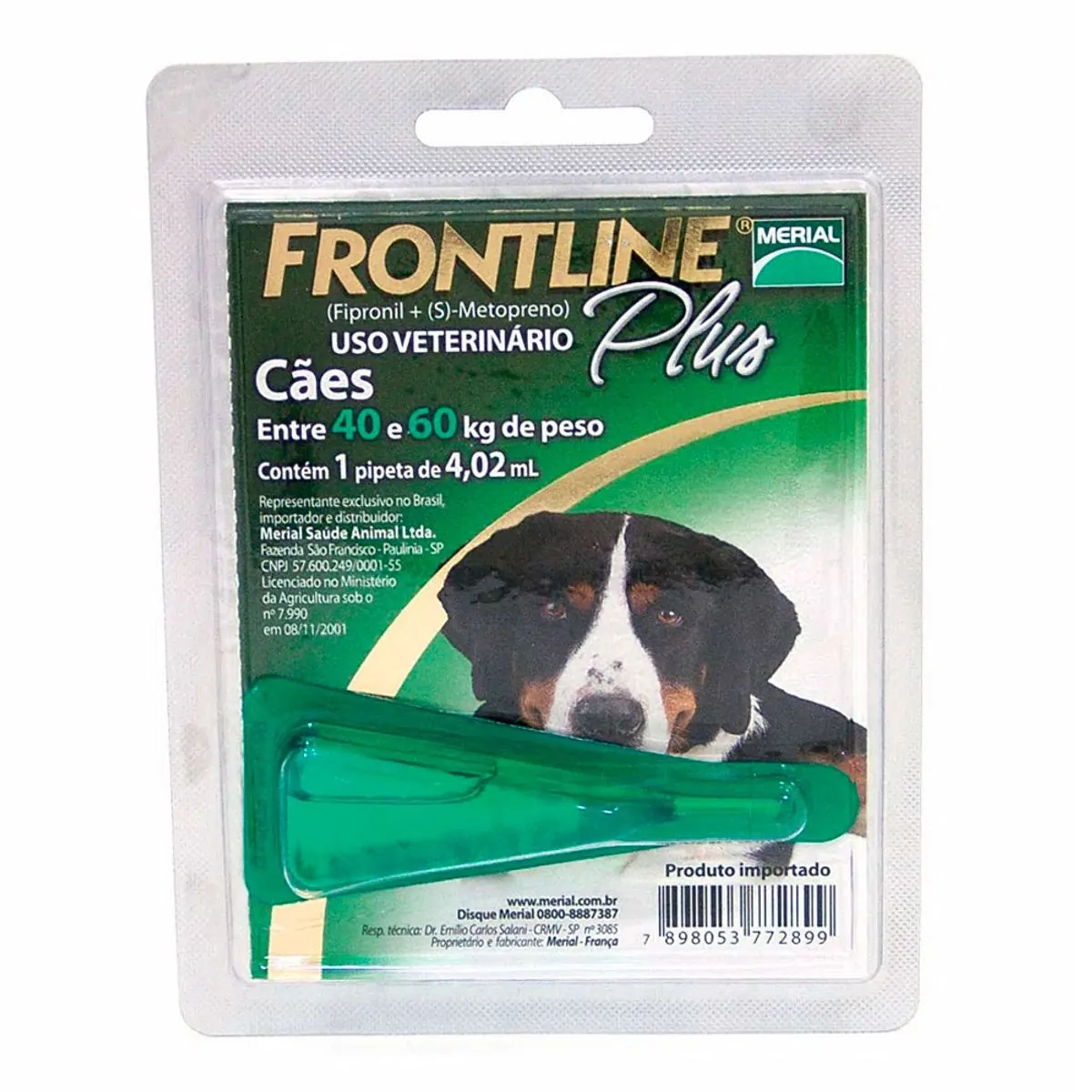 Antipulgas e Carrapatos Frontline Plus Cães de 40 a 60kg