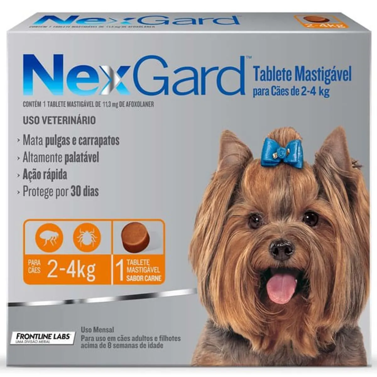 Antipulgas e Carrapatos NexGard para Cães de 2 a 4kg 1 tablete
