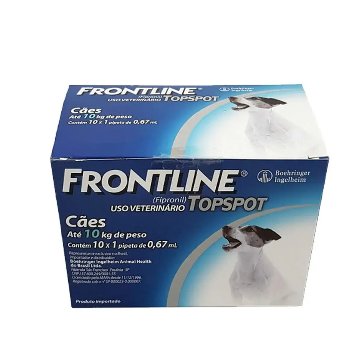 Frontline Top Spot Antipulgas Cães Até 10kg Cx 10 Pipetas Boehringer