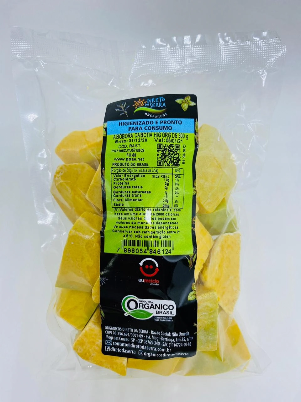 Abobora Cabotian Cubo Hig Org Dds 300g