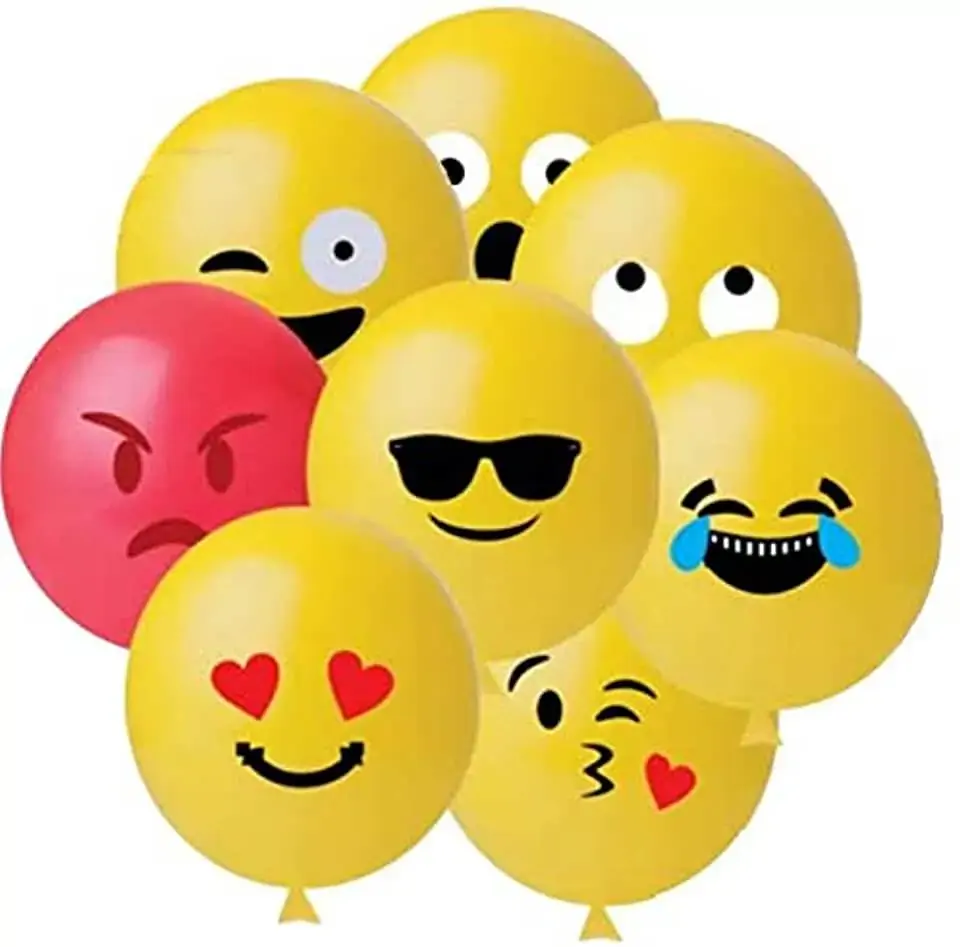 Balao Happy Day 11 Emoticons Liso Sortido C/25
