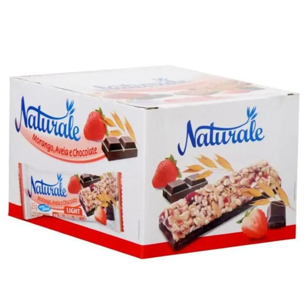 Barra De Cereal Morango/aveia/chocolate Cx24 Naturale Fumel