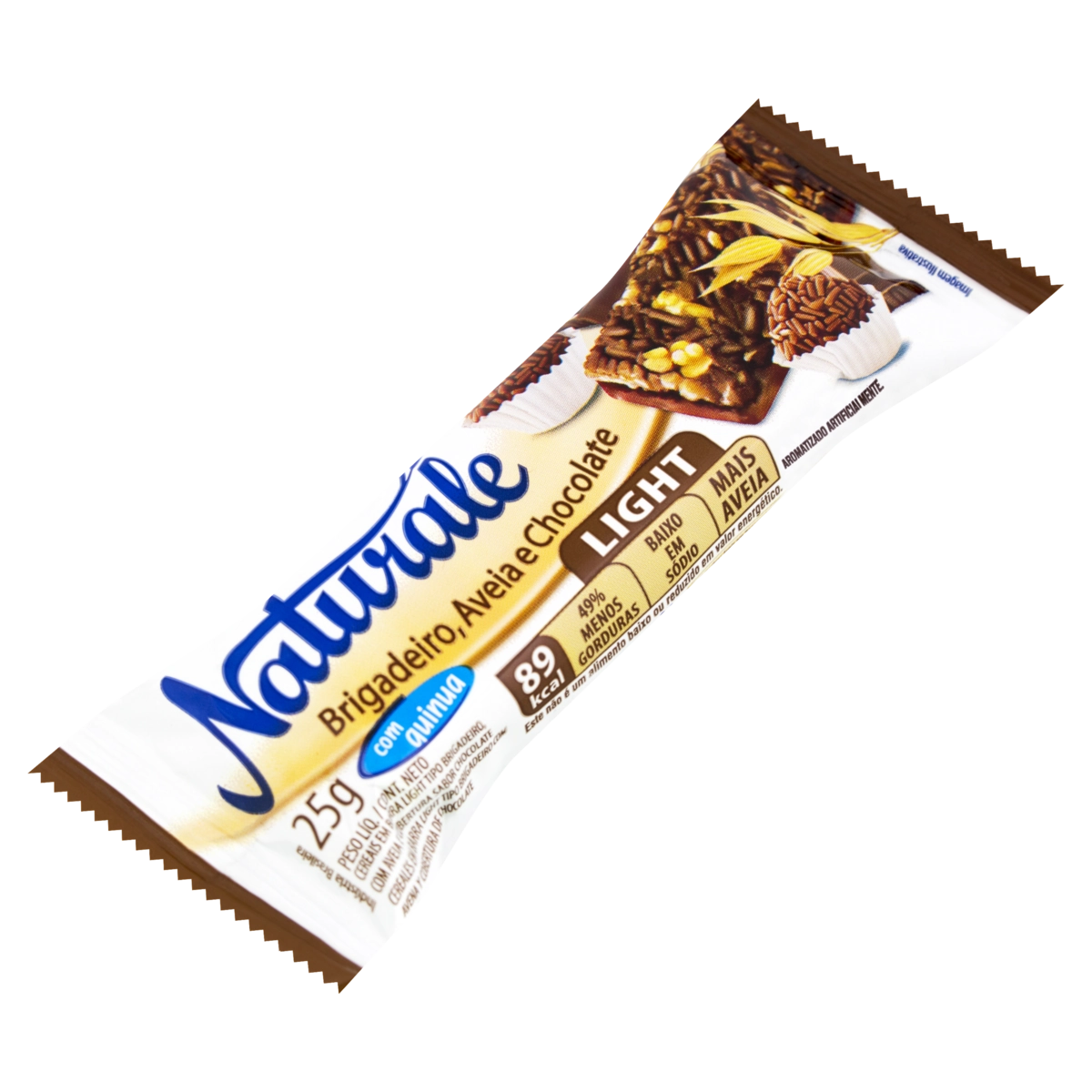Cereais em Barra Light Brigadeiro, Aveia e Chocolate Naturale Pacote 25g