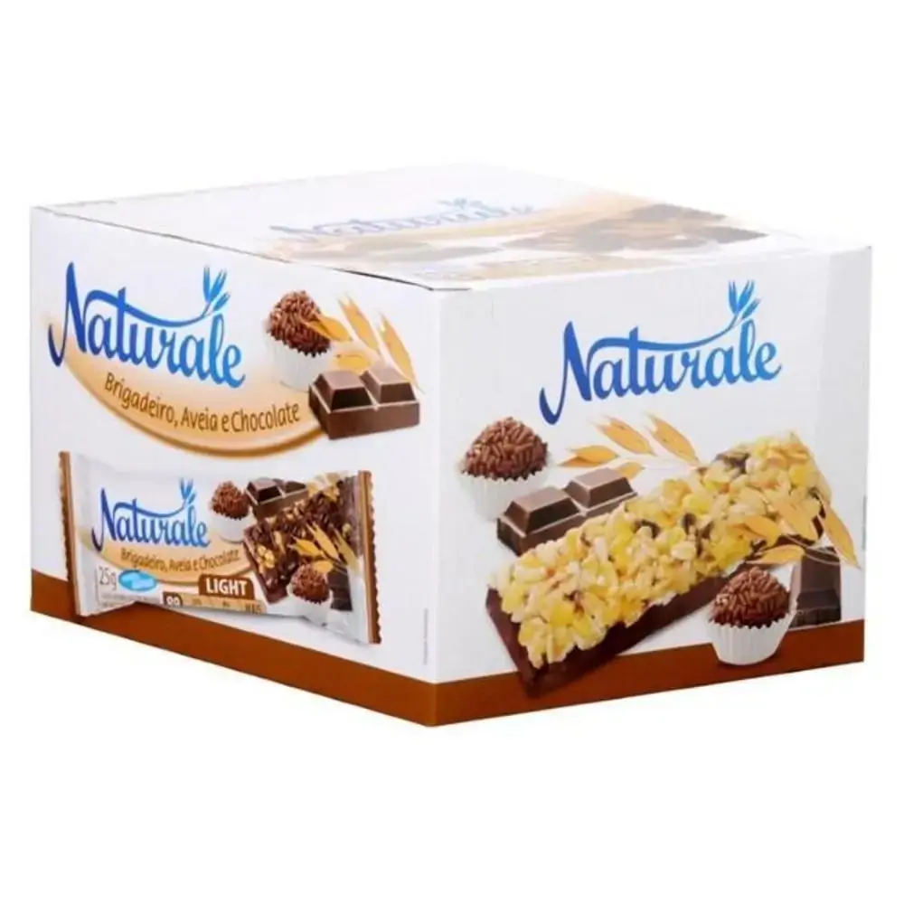 Barra De Cereais Brigadeiro, Aveia E Chocolate Cx24 Naturale Viver Bem