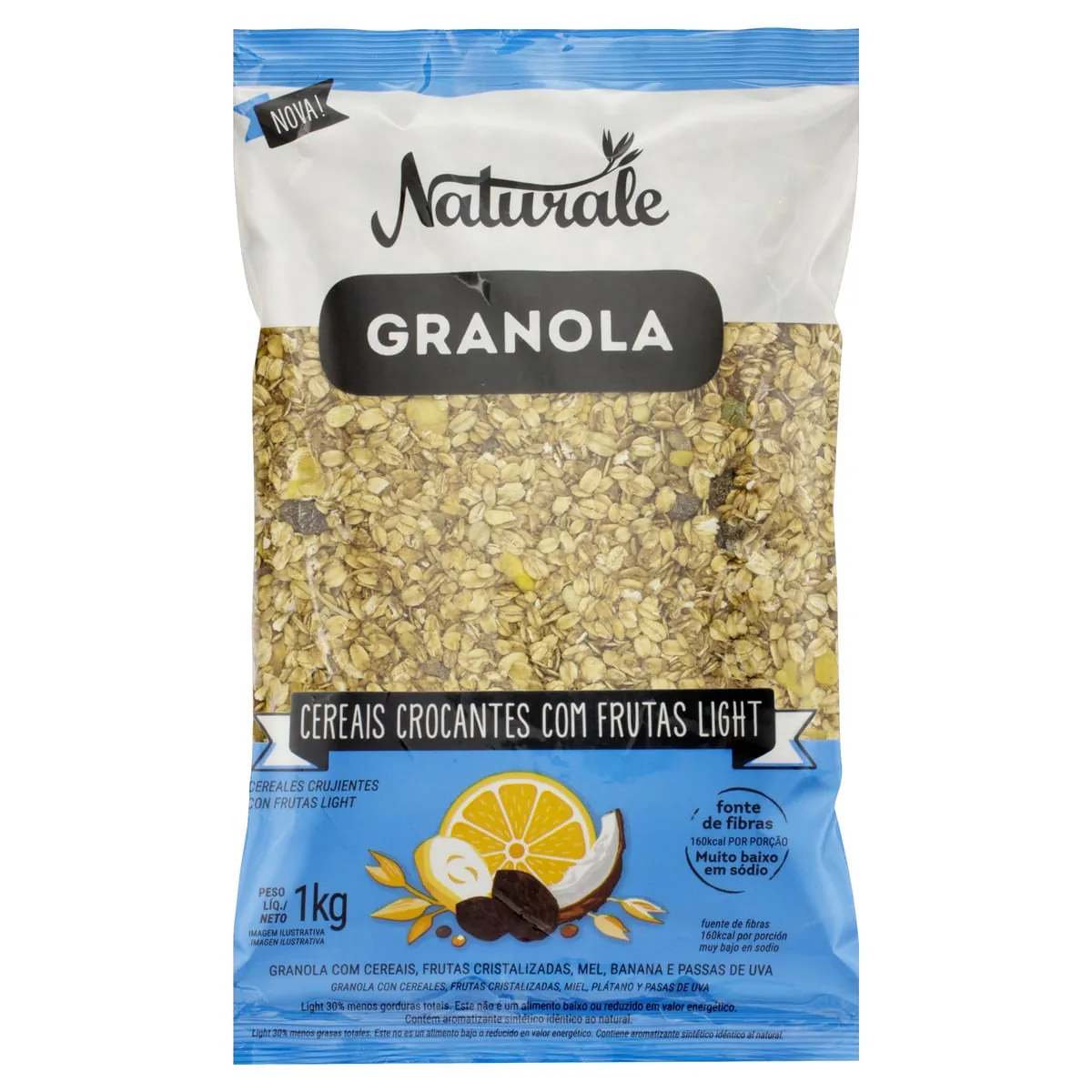 Granola Light Cereais Crocantes E Frutas Naturale Pacote 1kg