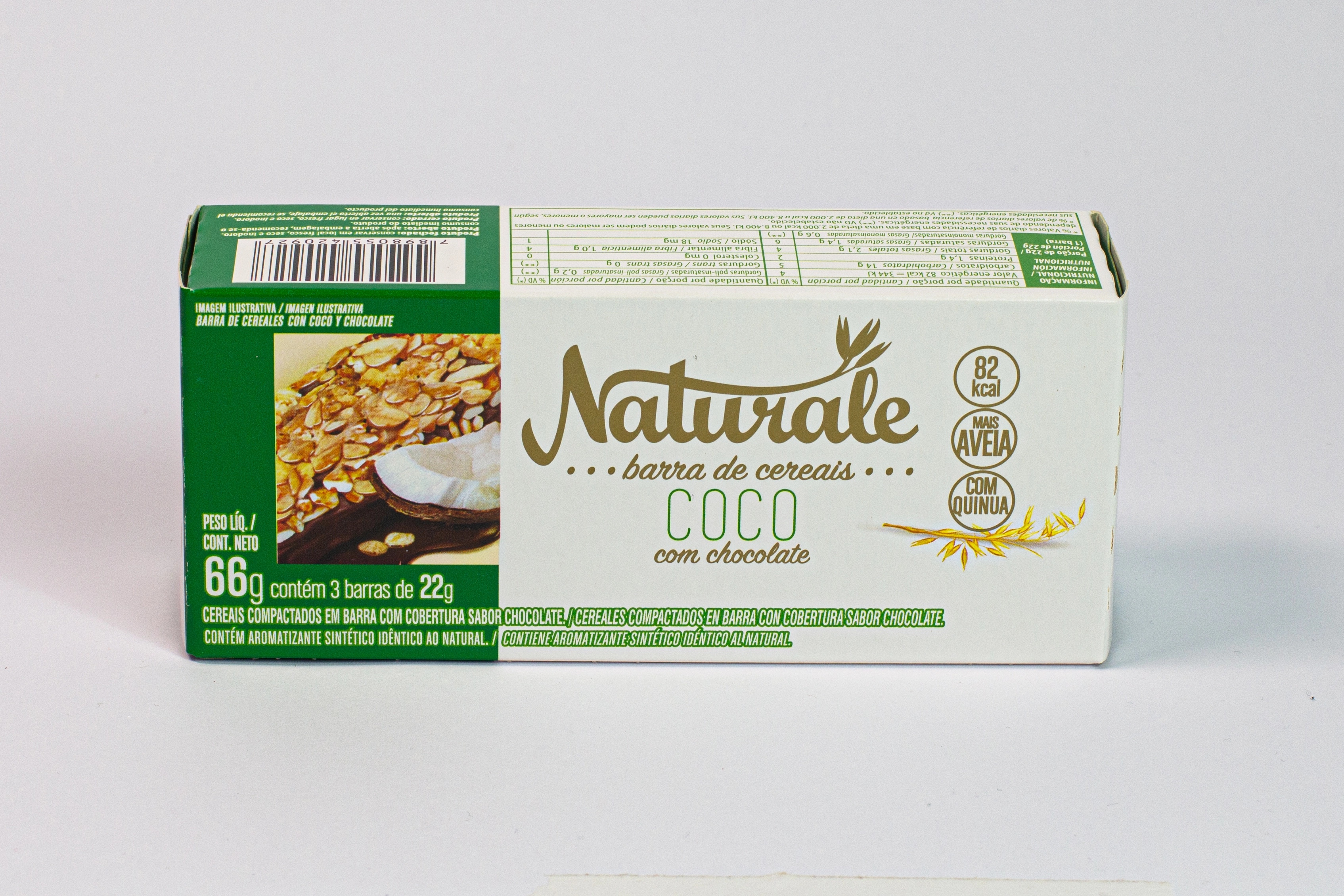 Barra De Cereais Naturale Coco 66g