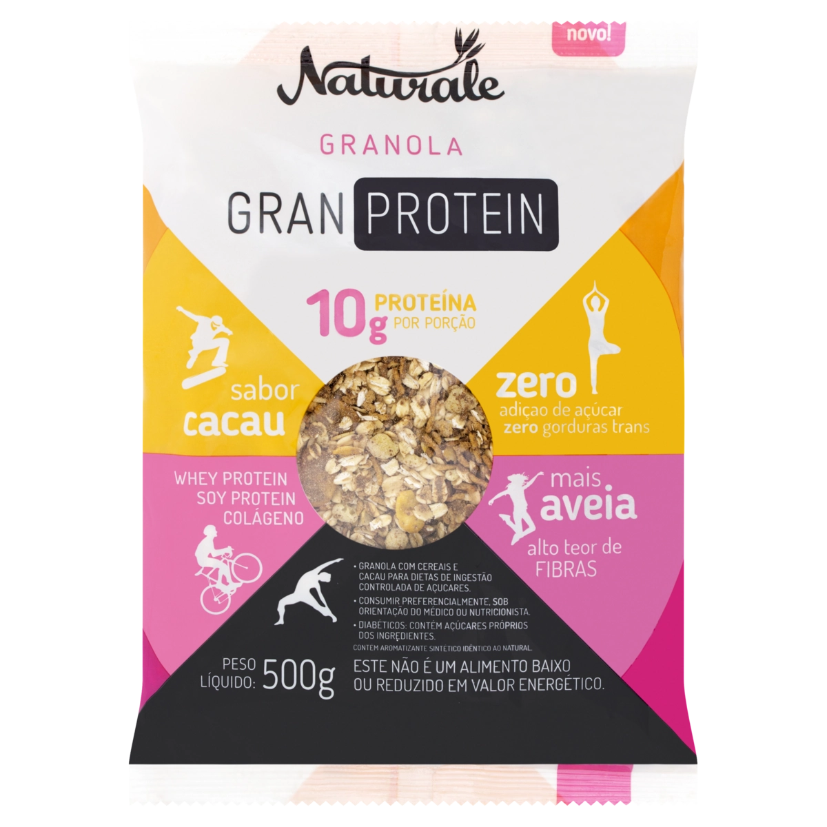 Granola Cereais E Cacau Naturale Gran Protein Pacote 500g