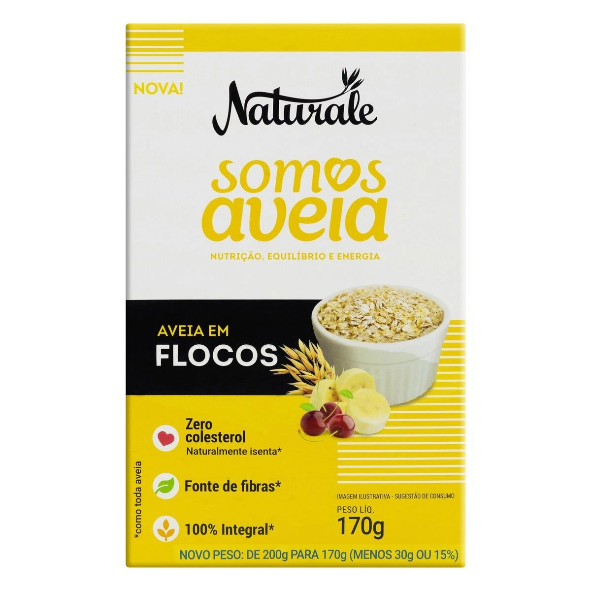 Aveia em Flocos Naturale Somos Aveia Caixa 170g