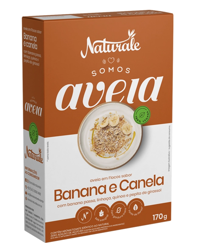Aveia Naturale 170g Banana/canela