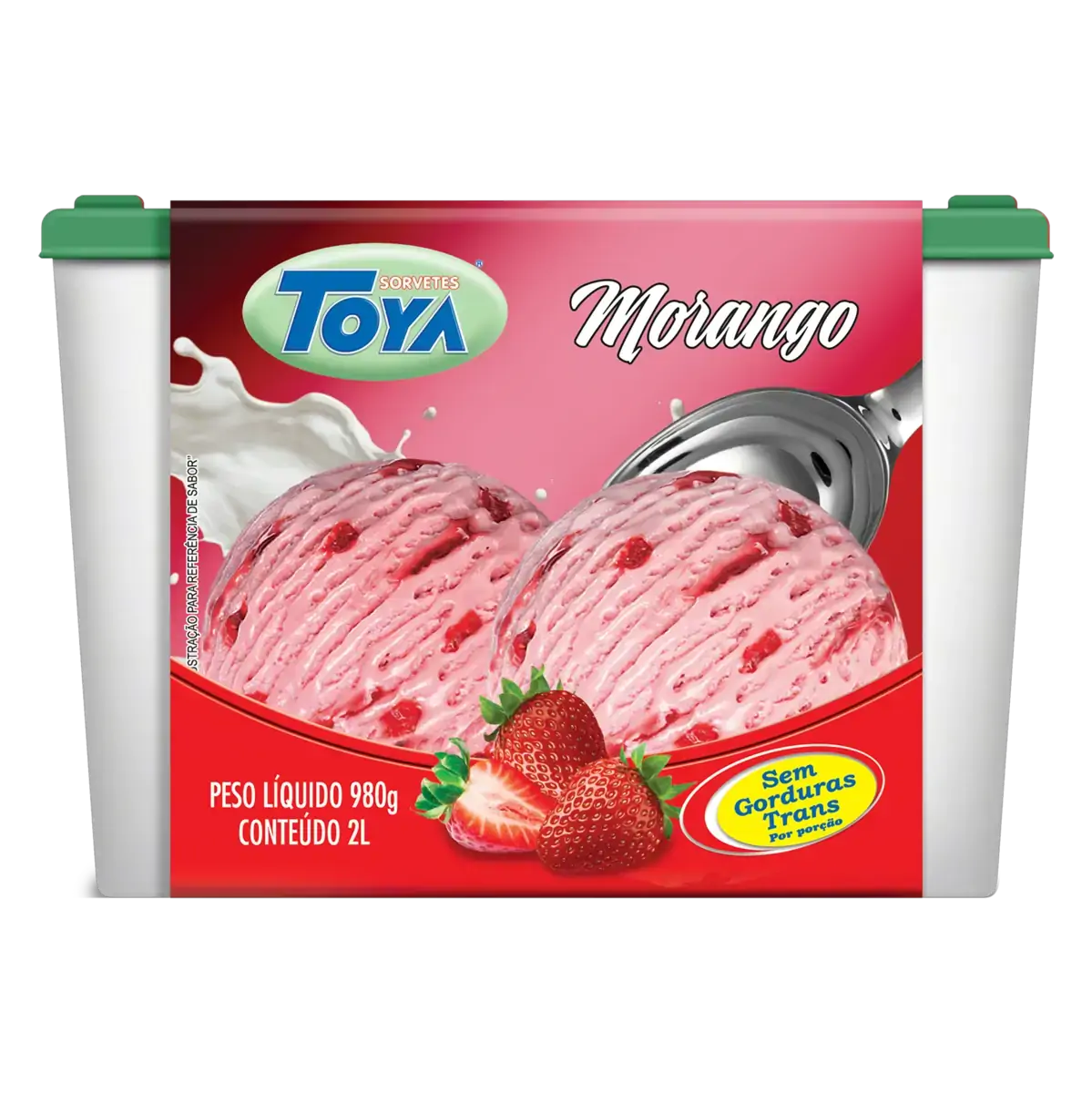 Sorvete Morango Toya Pote 2l