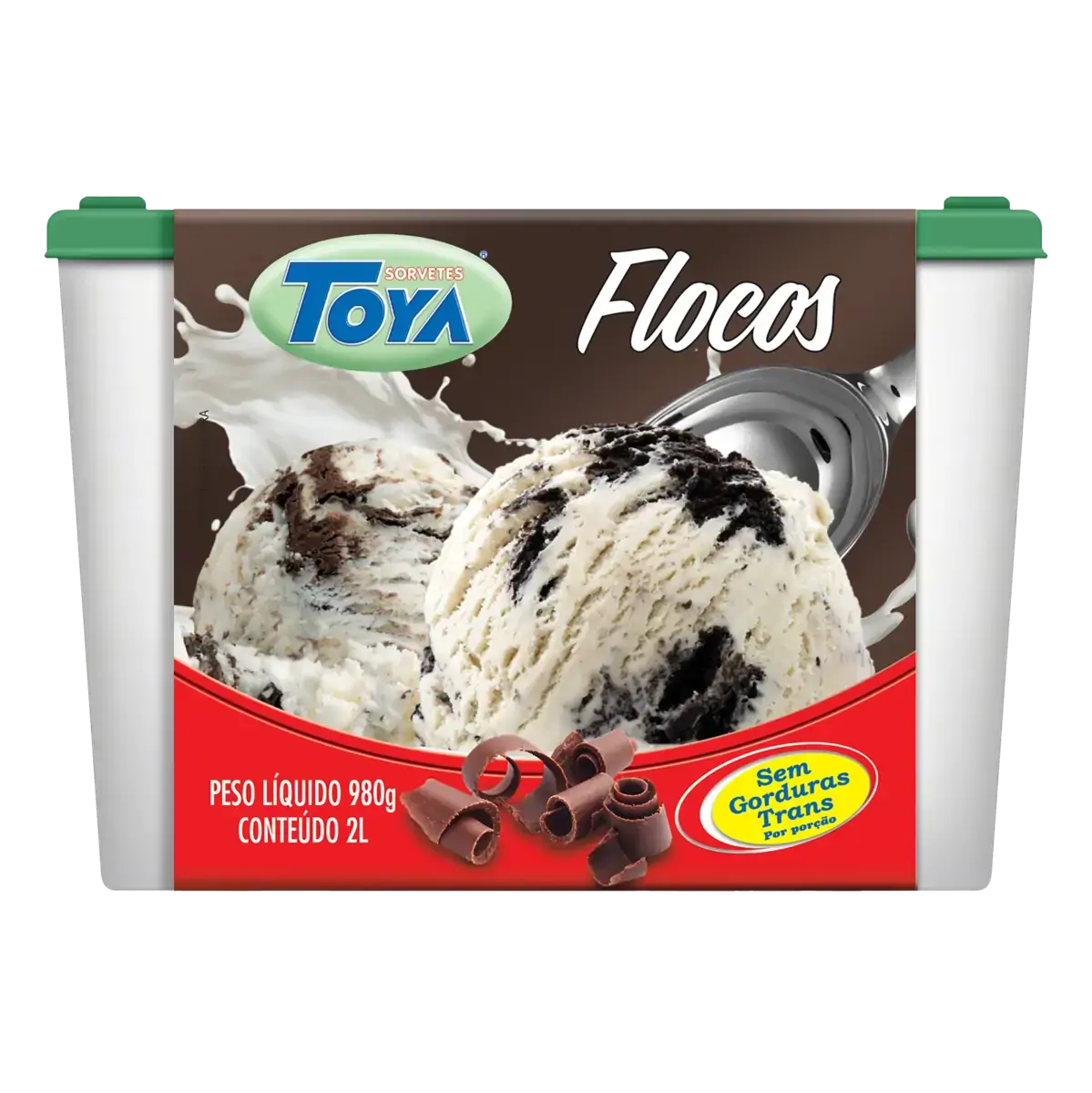 Sorvete Flocos Toya Pote 2l