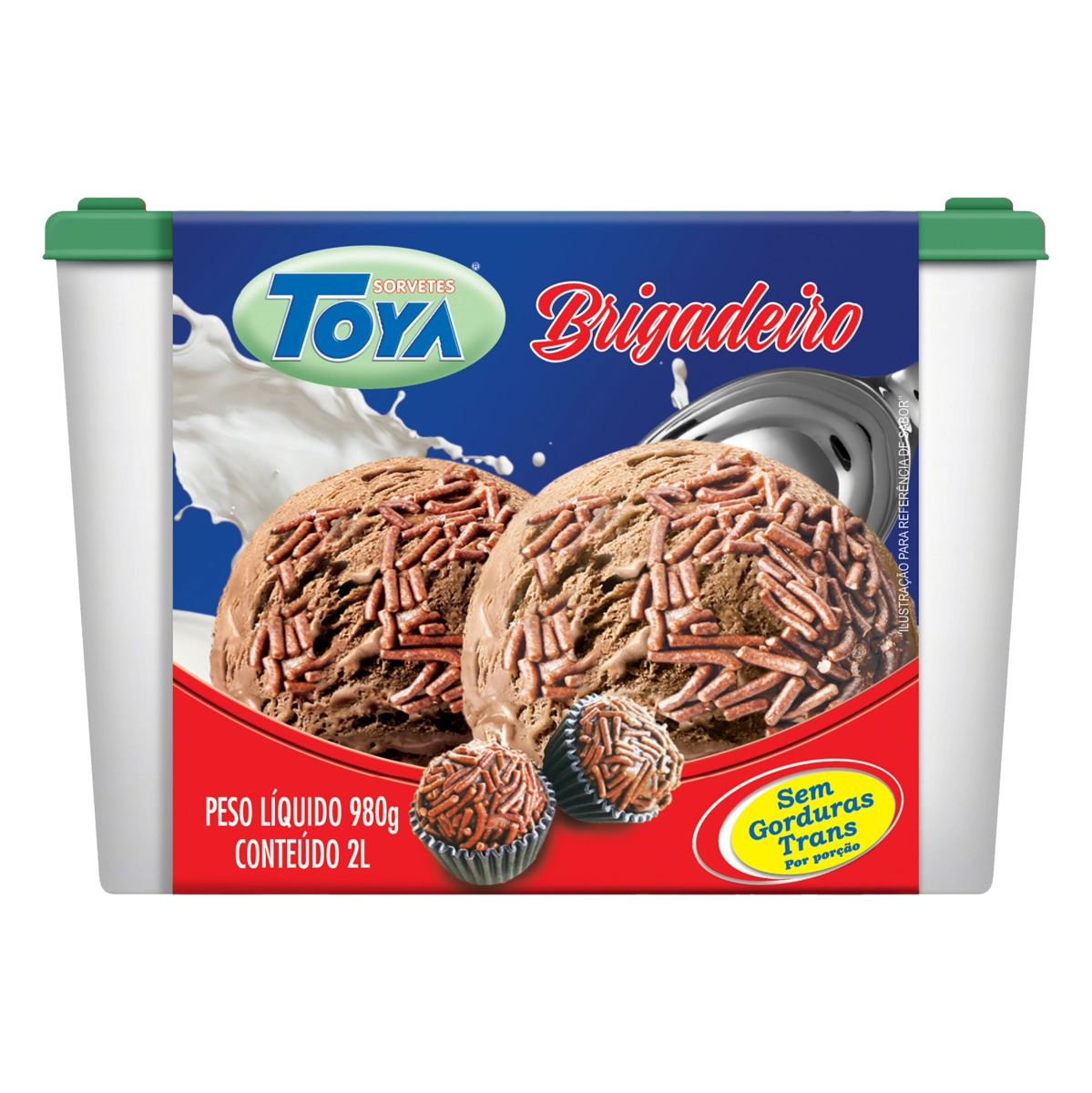 Sorvete Brigadeiro Toya Pote 2l