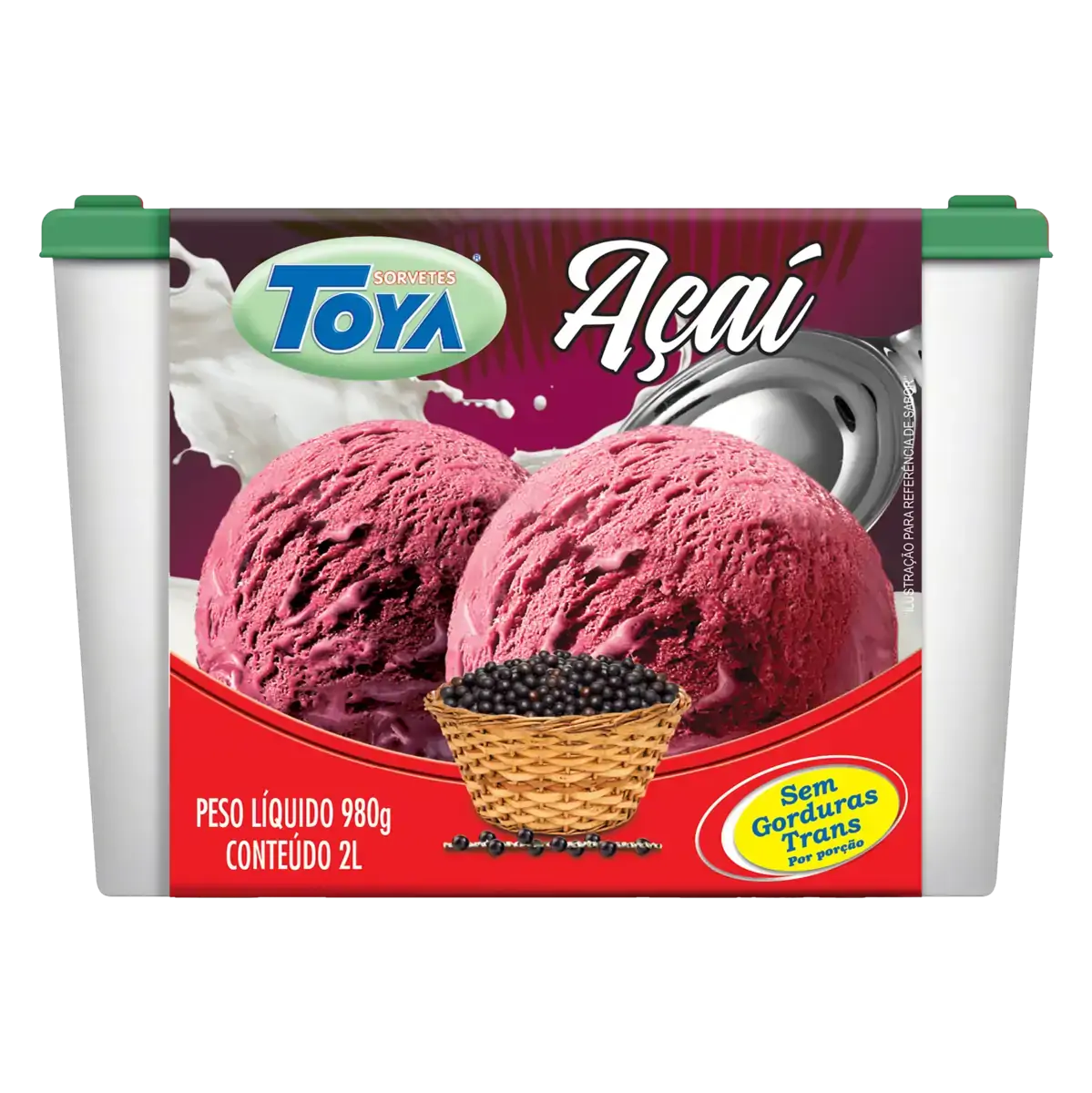 Sorvete Açaí Toya Pote 2l