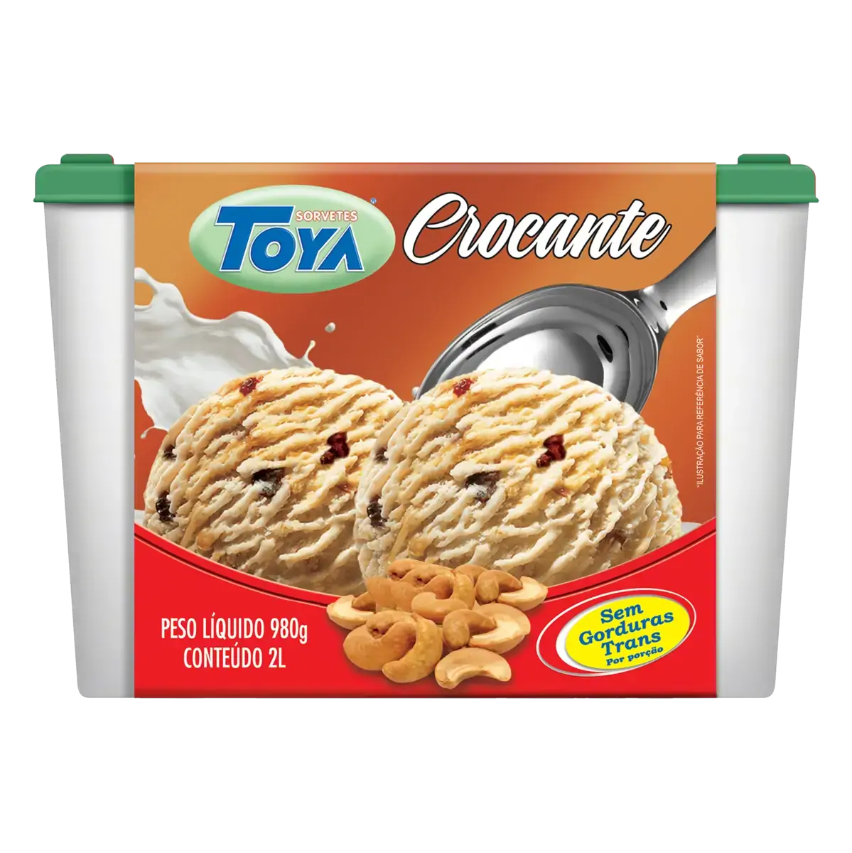 Sorvete Crocante Toya Pote 2l