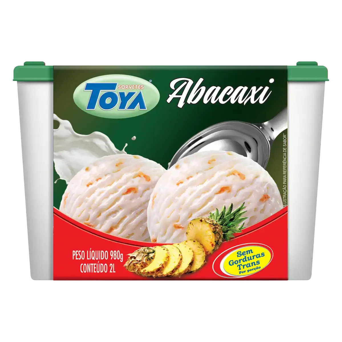 Sorvete Abacaxi Toya Pote 2l