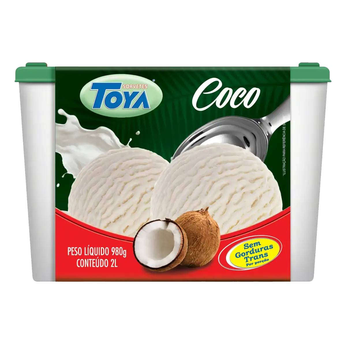 Sorvete Coco Toya Pote 2l