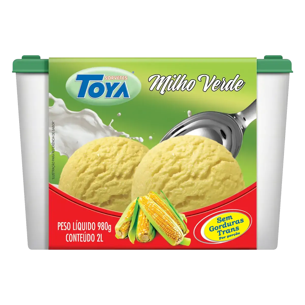 Sorvete Milho Verde Toya Pote 2l