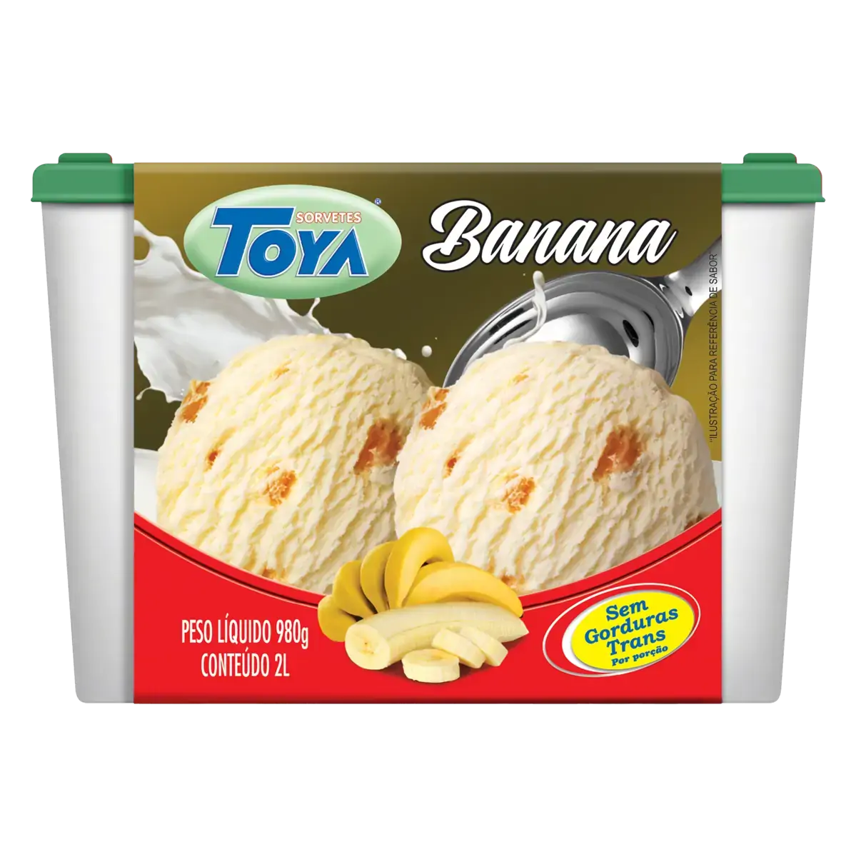Sorvete Banana Toya Pote 2l