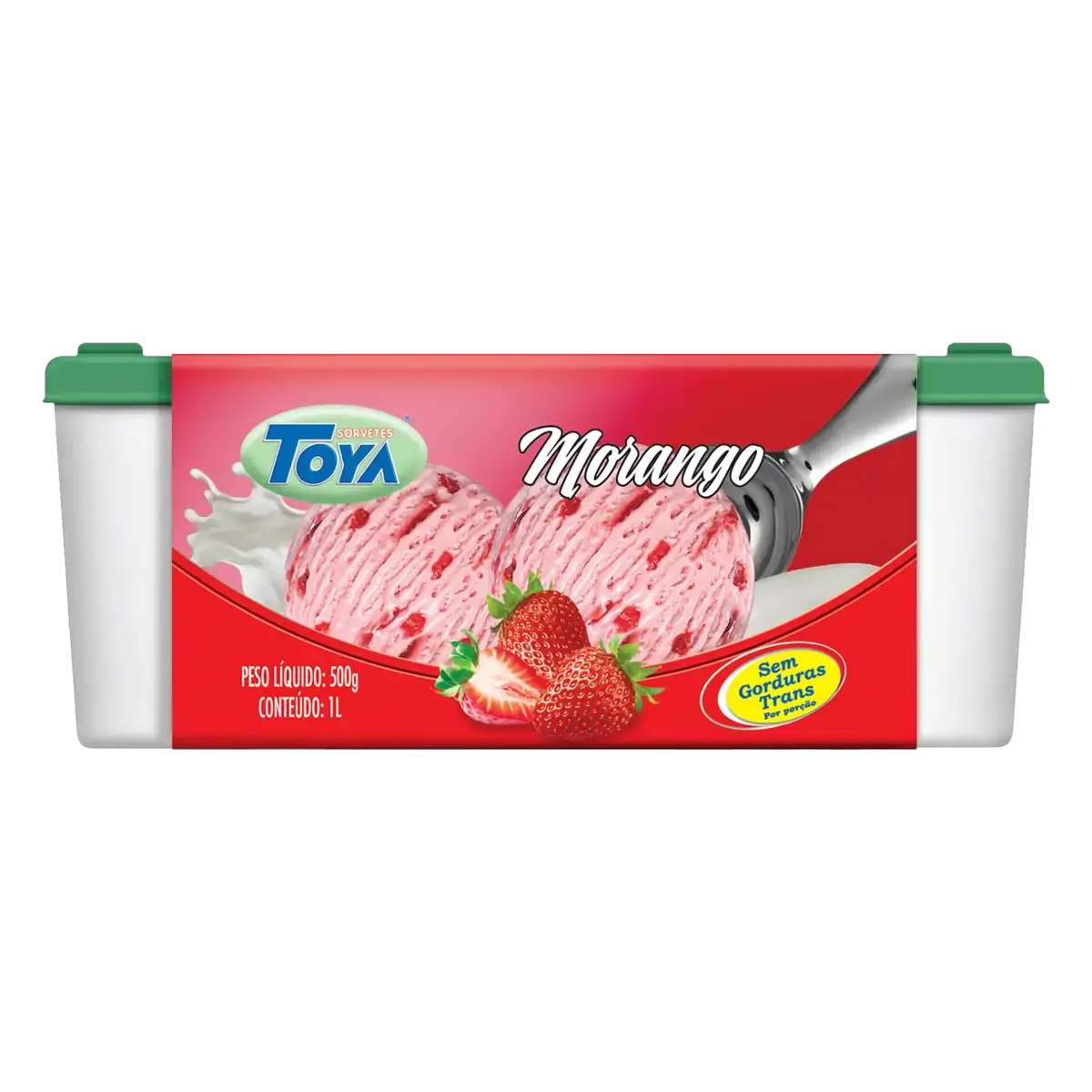 Sorvete Morango Toya Pote 1l