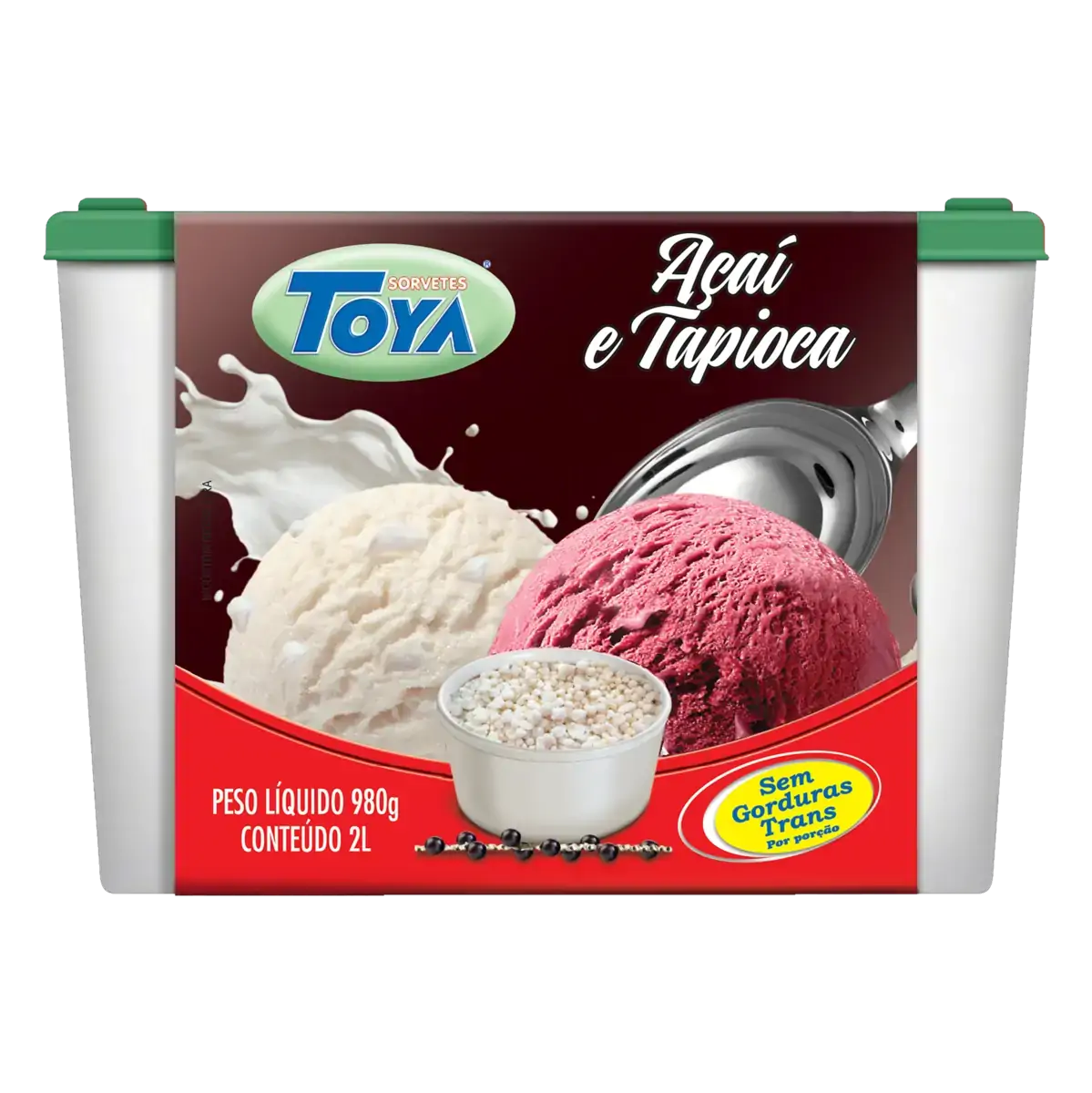 Sorvete Açaí E Tapioca Toya Pote 2l