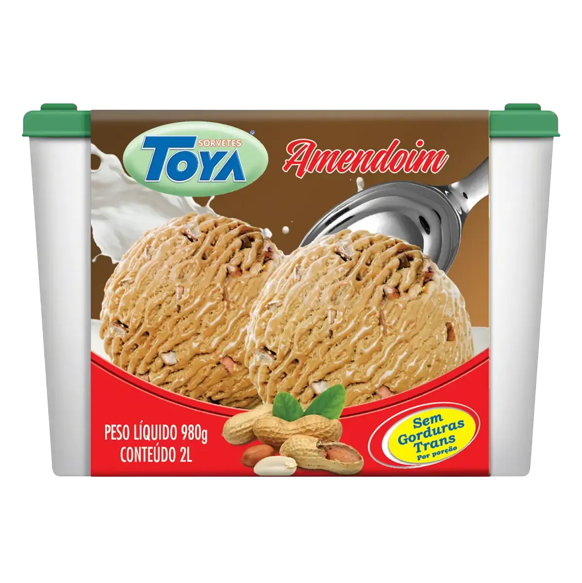Sorvete Amendoim Toya Pote 2l