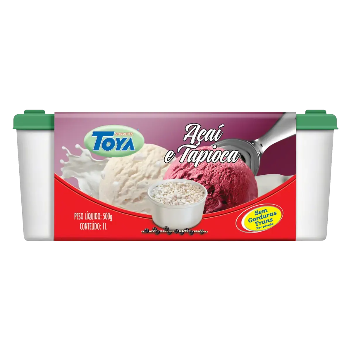 Sorvete Açaí E Tapioca Toya Pote 1l
