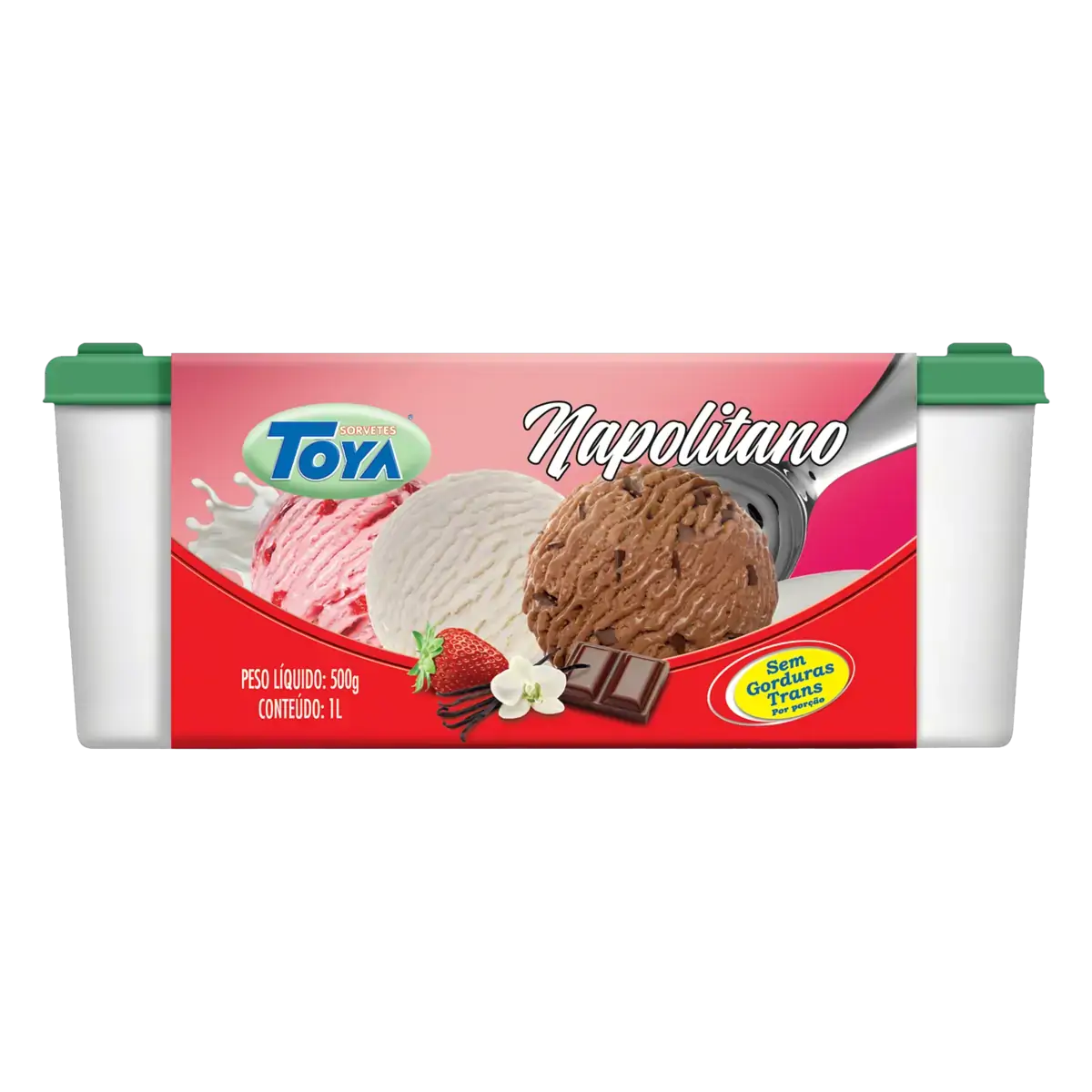Sorvete Napolitano Toya Pote 1l