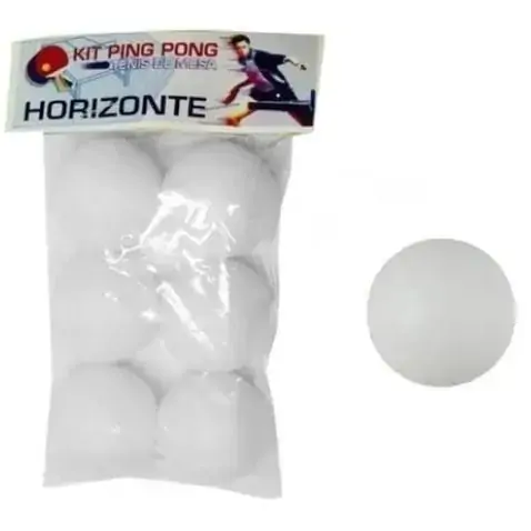Kit Bolas Ping Pong com 6 Unidades - Horizonte