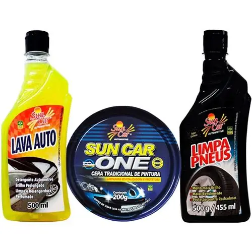 Kit De Limpeza Automotiva 4 Peças Kitlam4p Sun Car
