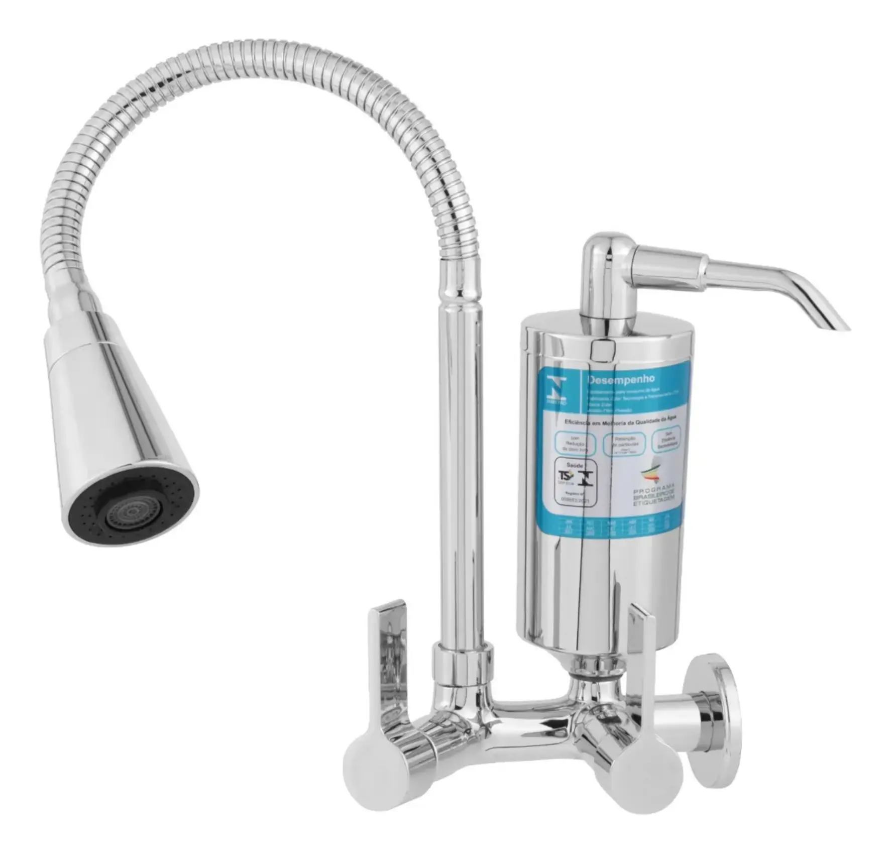 Torneira Gourmet de Parede com Filtro e Bica Flexível - Casagrande Mundial