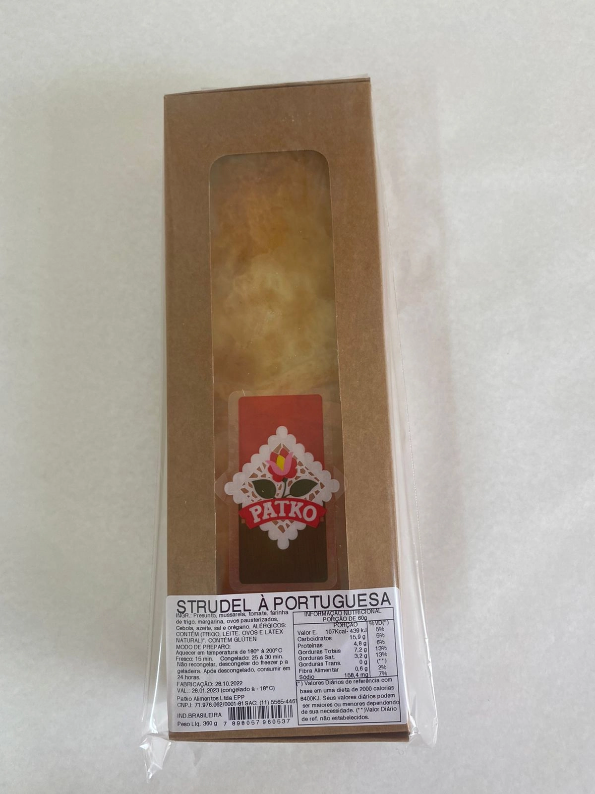 Strudel Patko Portuguesa 360g