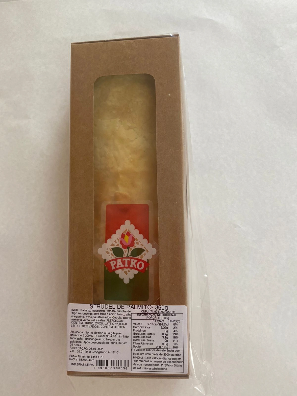 Strudel Patko Palmito 360g