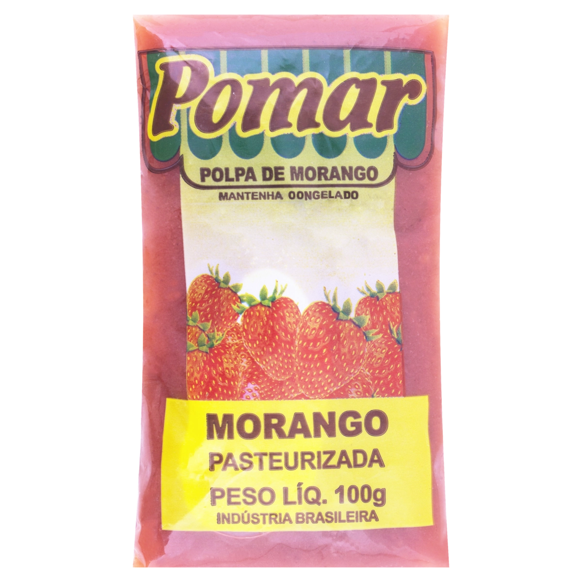 Polpa De Fruta Morango Pomar Pacote 100g