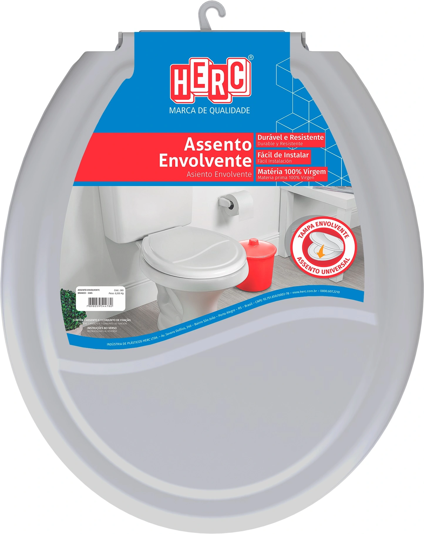 Assento Sanitario Herc Cinza Ref 3386