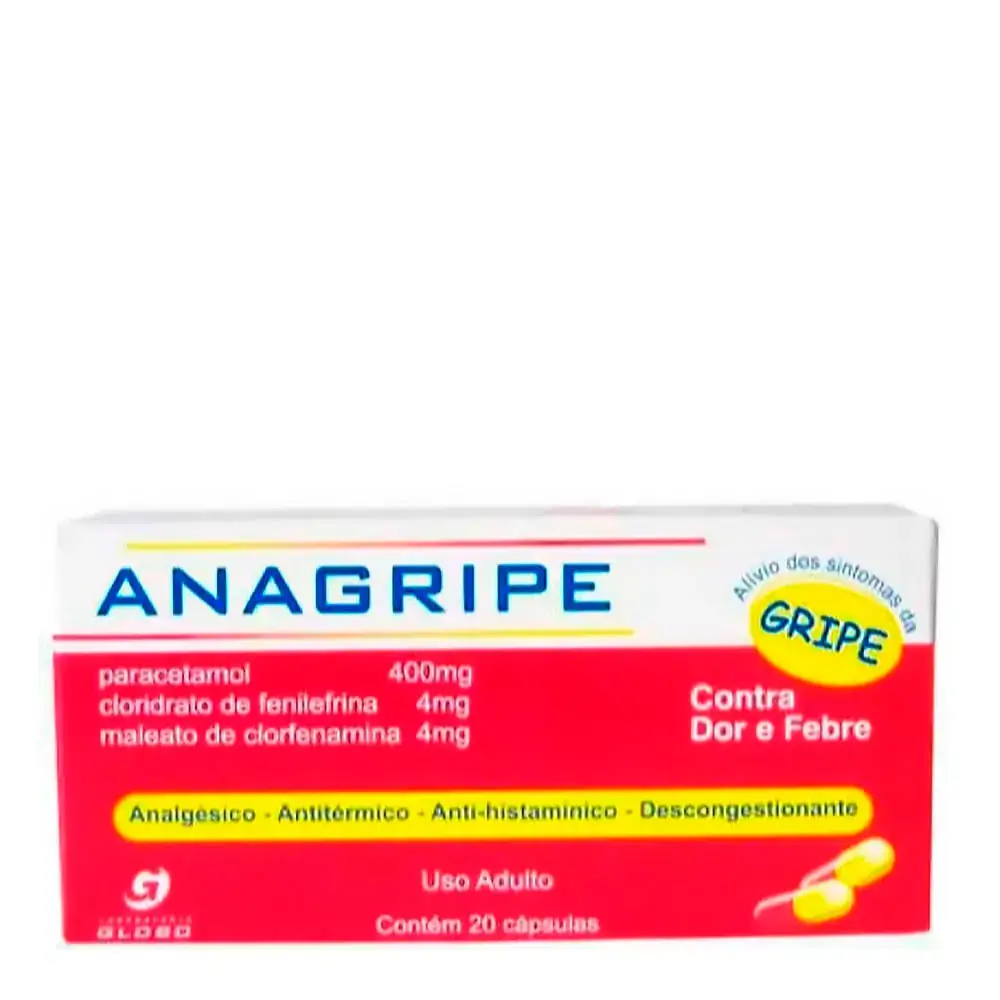 Anagripe 4 Mg 4 Mg 400 Mg 20 Cápsulas Globo Similar