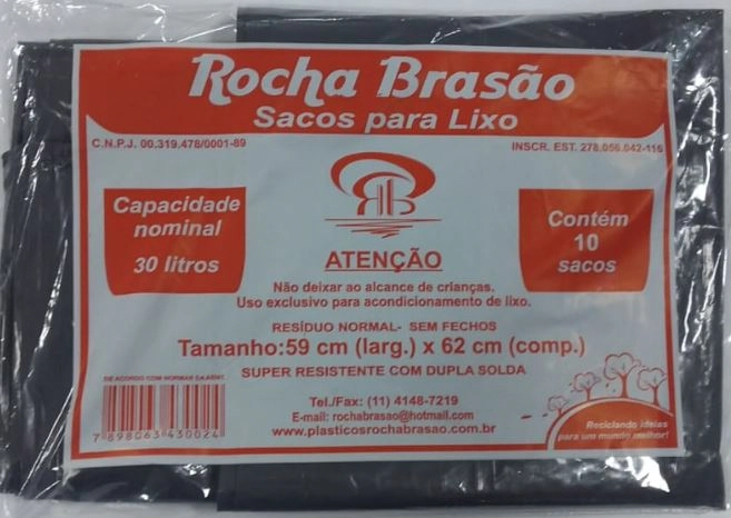 Saco Lixo Rocha Brasao