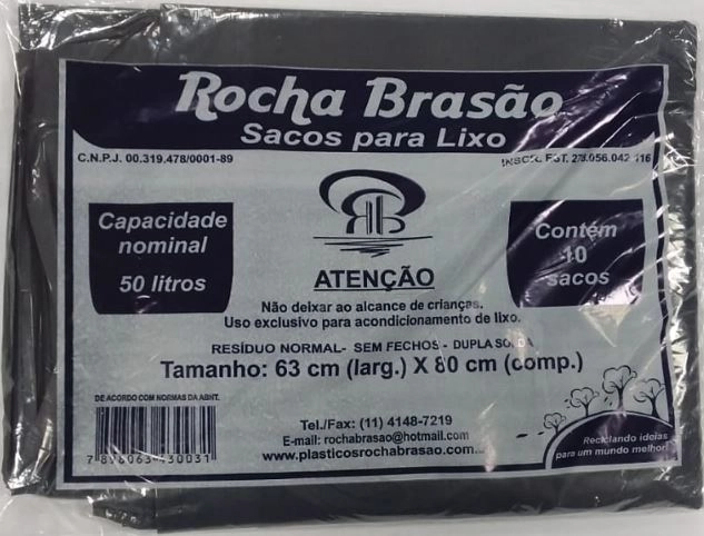 Saco Lixo Rocha Brasao