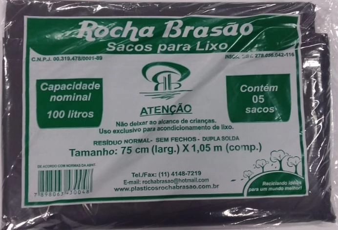 Saco Lixo Rocha Brasao
