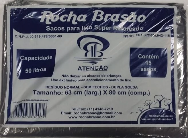 Saco Lixo Rocha Brasao Reforcado