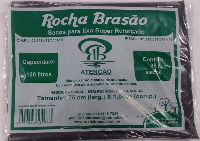 Saco Lixo Rocha Brasao Reforcado